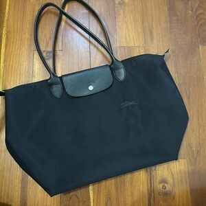 Longchamp Le Pliage Black Tote Large